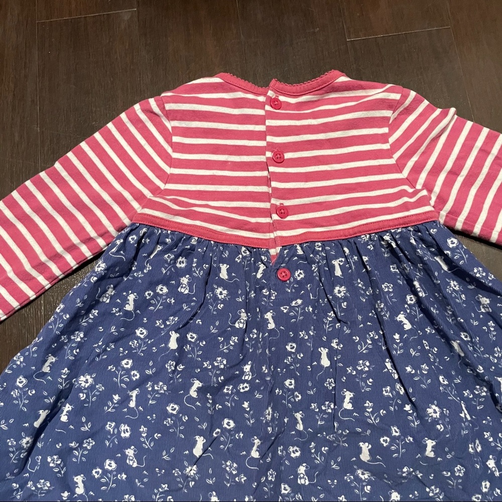 JoJo Maman BeBe Dress with Mouse Pocket Friend - Picture 5 of 6
